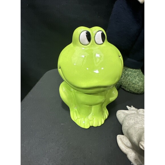 Frog Figurine And Plush Collector Lot 5 Pc EUC Vintage LEFTON, JUMPS TY, Frankie - Picture 6 of 11